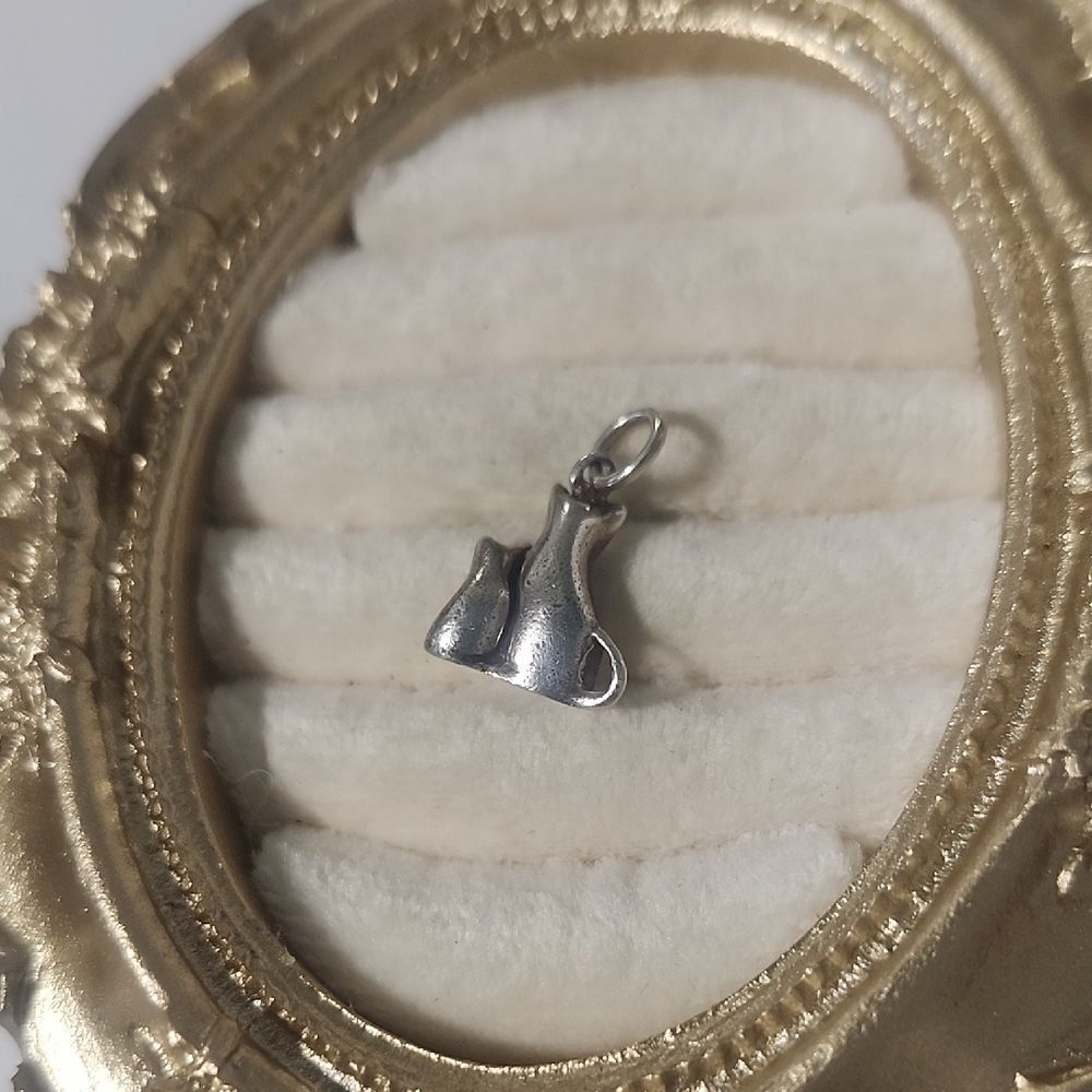 Jezlaine Vintage Sterling Silver Sitting Cat and Kitten JEZ 925 - Picture 3 of 4